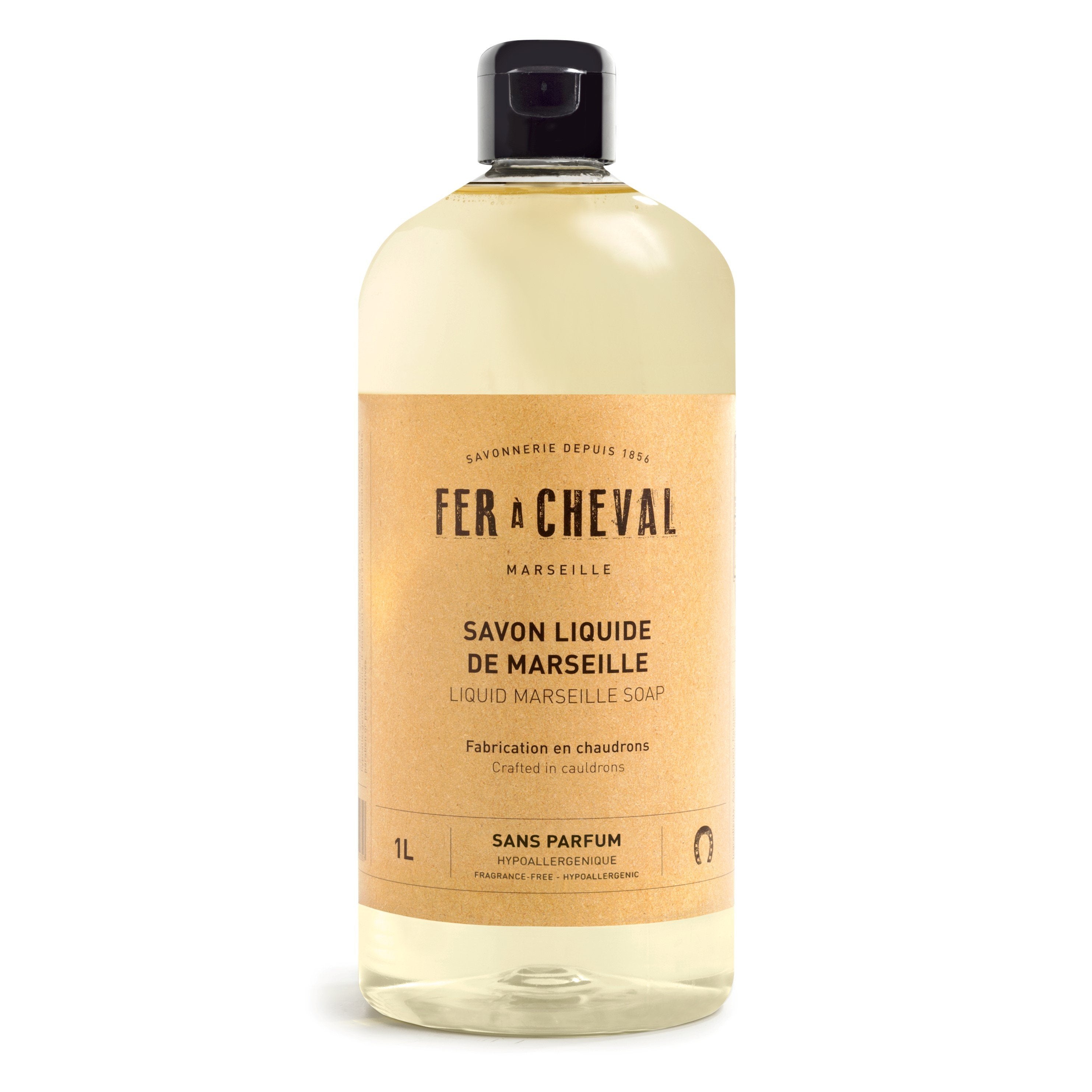 Fer à Cheval Savon Liquide de Marseille Sans Parfum 1L peaux sensibles