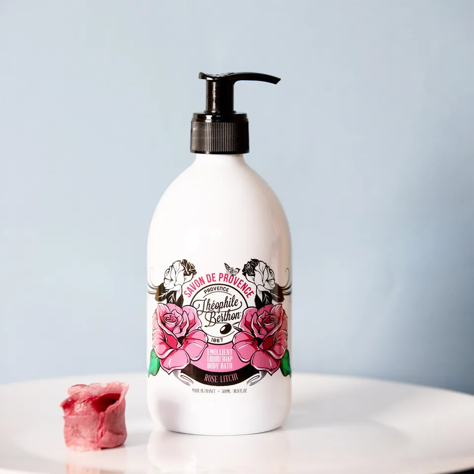 Theophile Berthon Savon de Provence surgras 500ml Rose Litchi bain