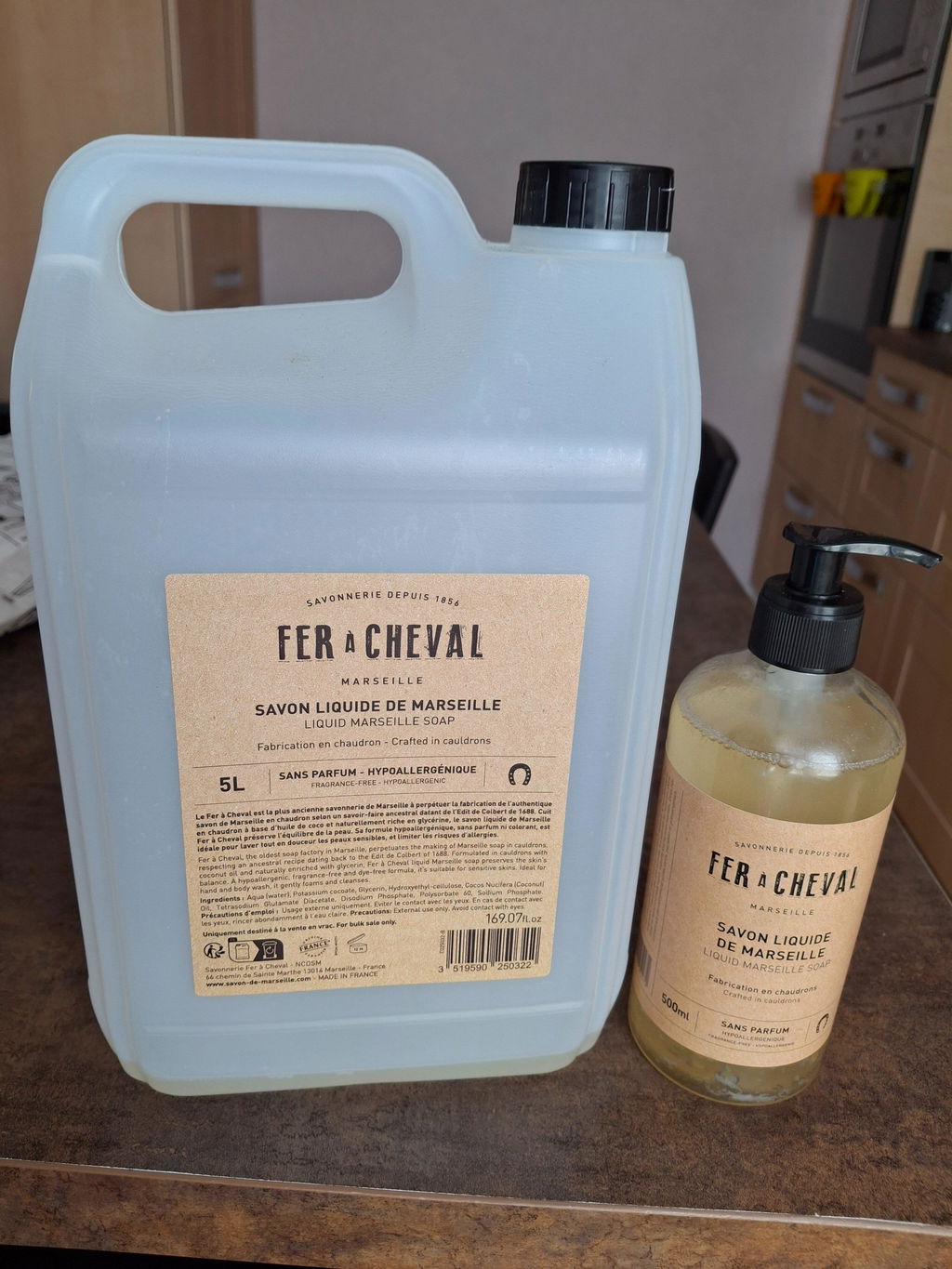 Fer à Cheval Savon Liquide de Marseille Sans Parfum 1L peaux sensibles