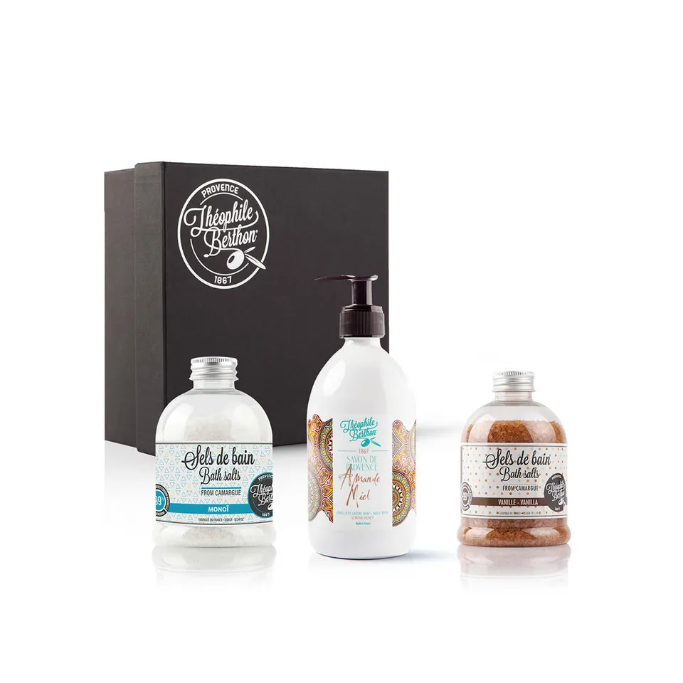 THEOPHILE BERTHON Coffret bain plaisir des sens amande miel