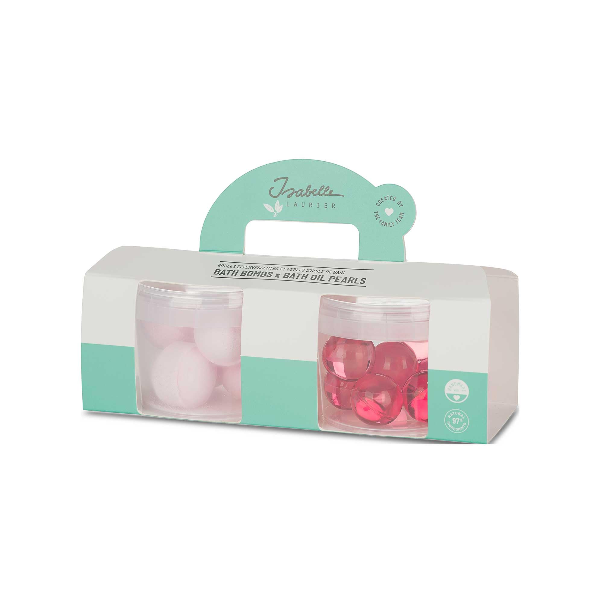 Isabelle Laurier Coffret bombes bain rose perles passion