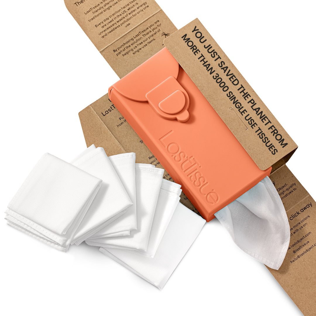 LastSwab LastTissue Boite mouchoirs lavables turquoise coton bio