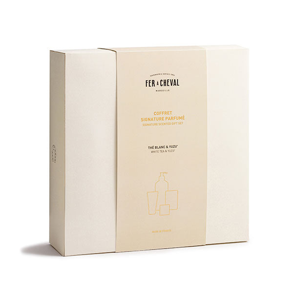 NCDSM Coffrets coffret savon Marseille thé blanc yuzu 4 pièces