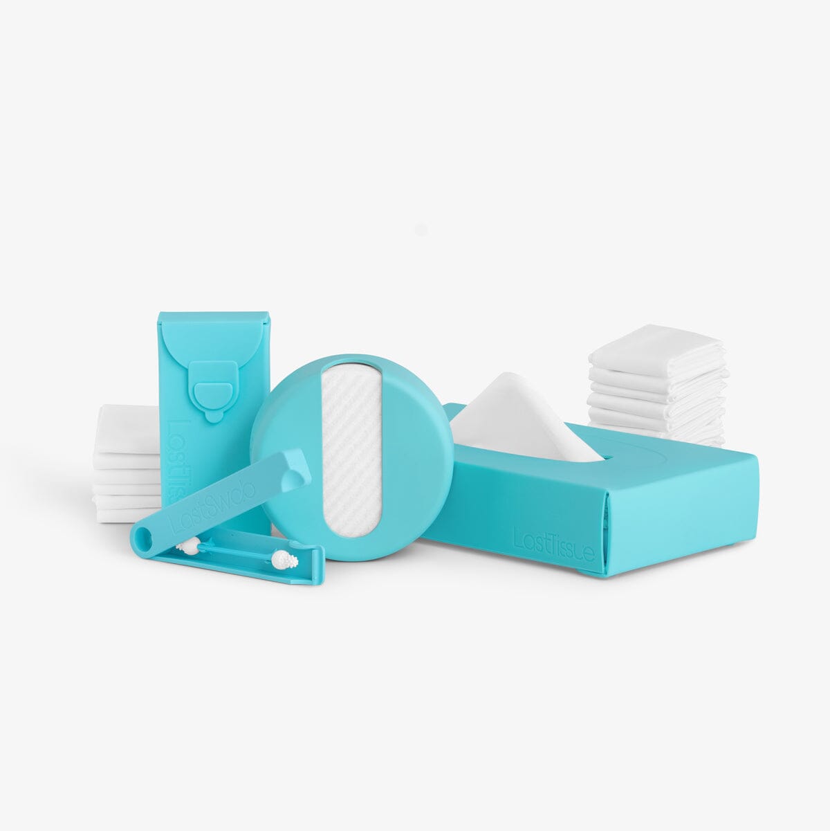 Lastswab Bundles Zero-Waste Baby Kit coffret bébé Essential turquoise
