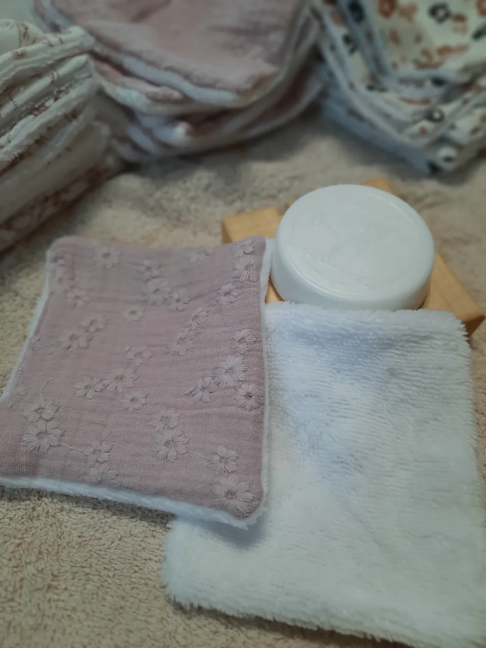Exquises Caprines Nadaillac carré coton bio 10x10cm bambou