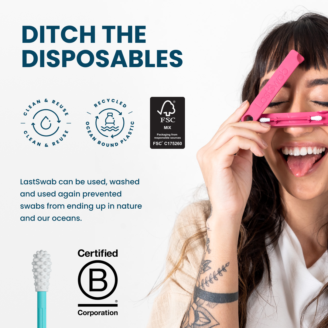 Lastswab LastSwab Original coton-tige réutilisable turquoise étui