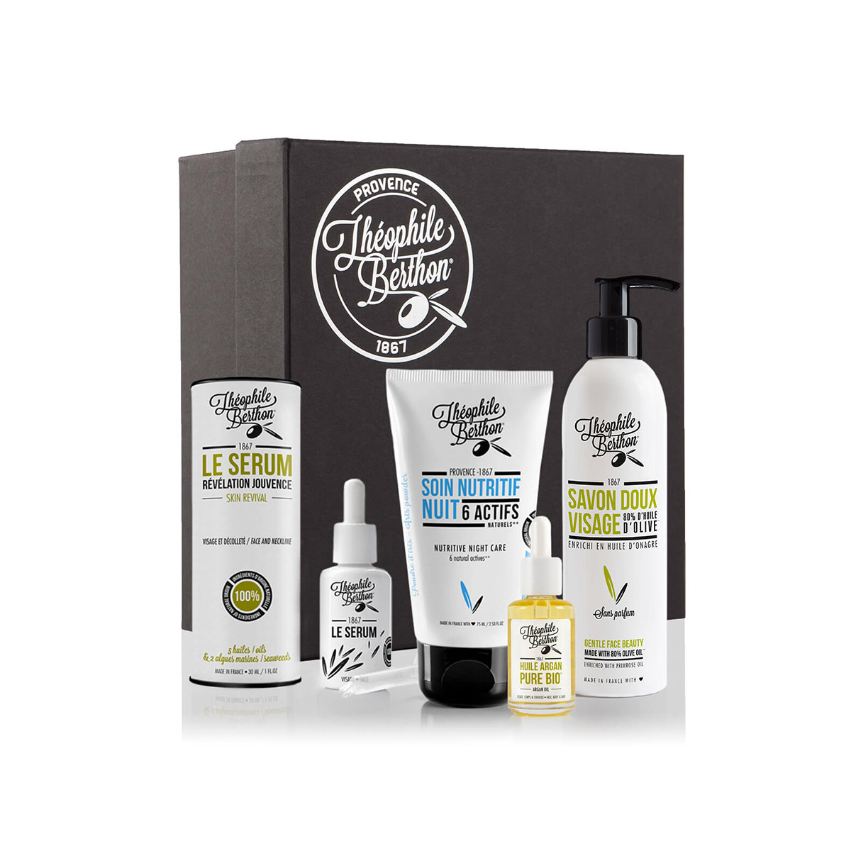 Theophile Berthon Coffrets Trousses coffret routine beauté argan 4 soins