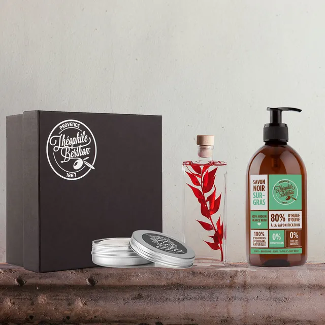 Théophile Berthon Un peu d'audace coffret savon barbe menthe