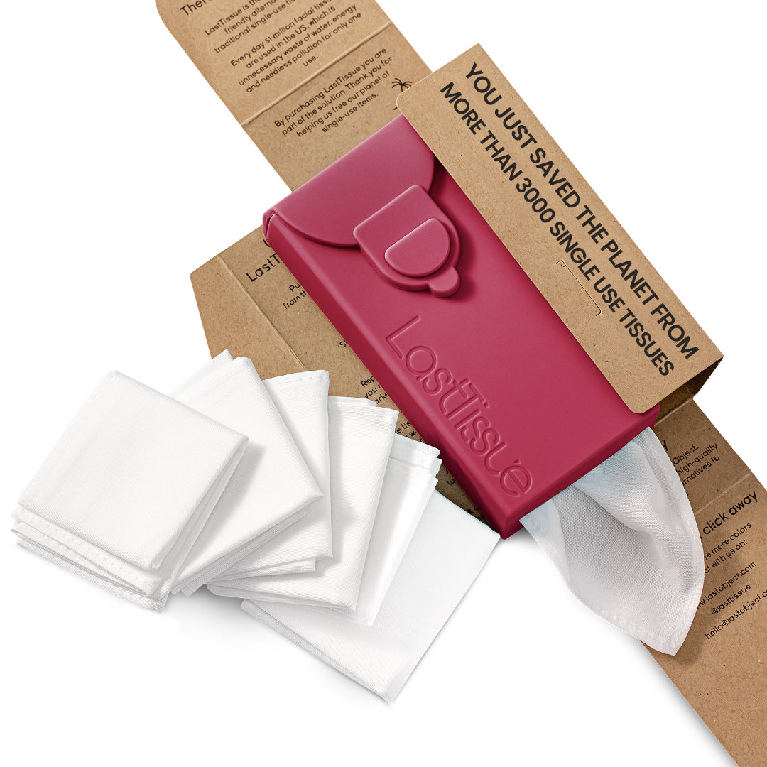LastSwab LastTissue Boite mouchoirs lavables turquoise coton bio