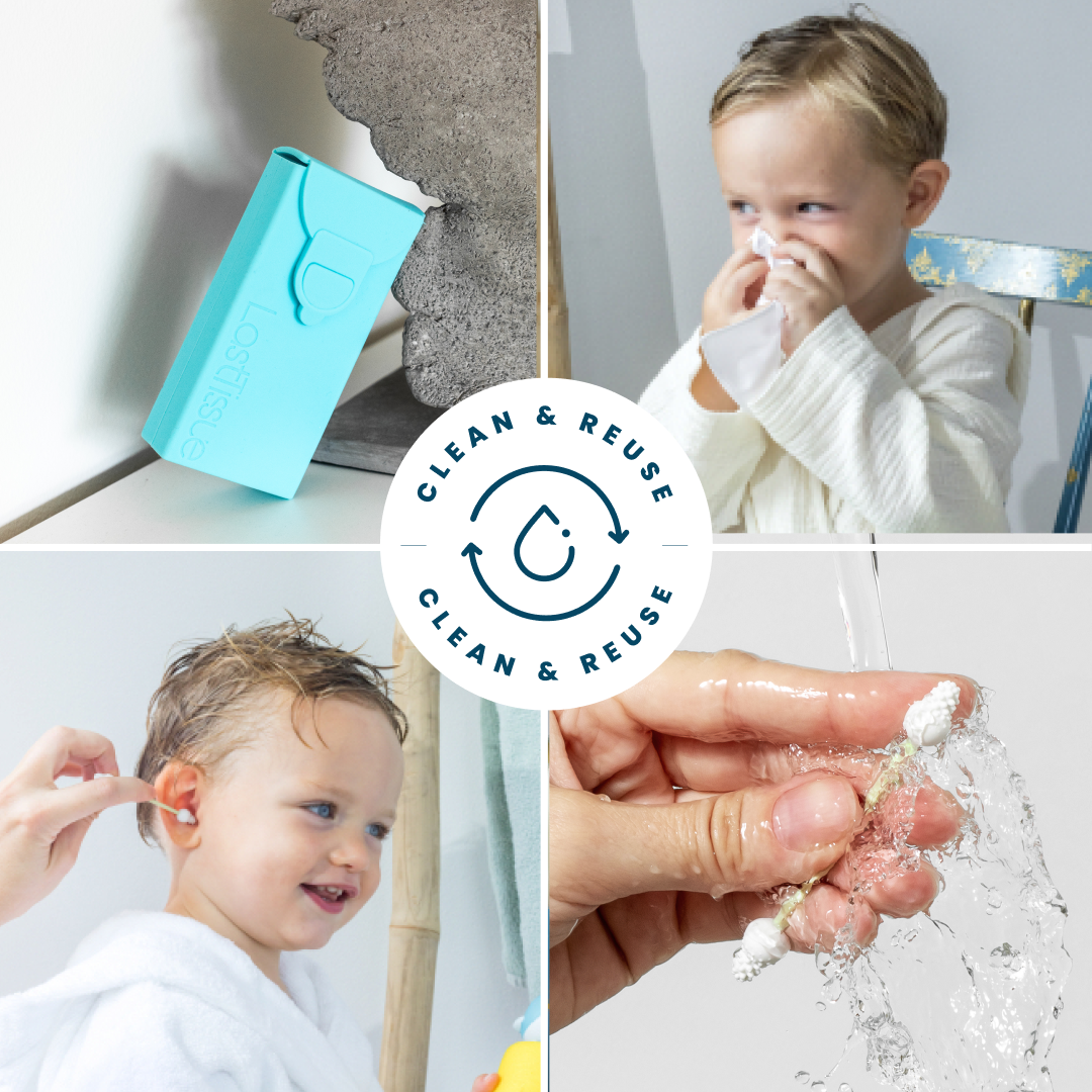 Lastswab Bundles Zero-Waste Baby Kit coffret bébé Essential turquoise