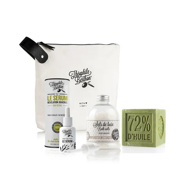 Théophile Berthon Trousse Caresse coffret 3 soins visage corps bain