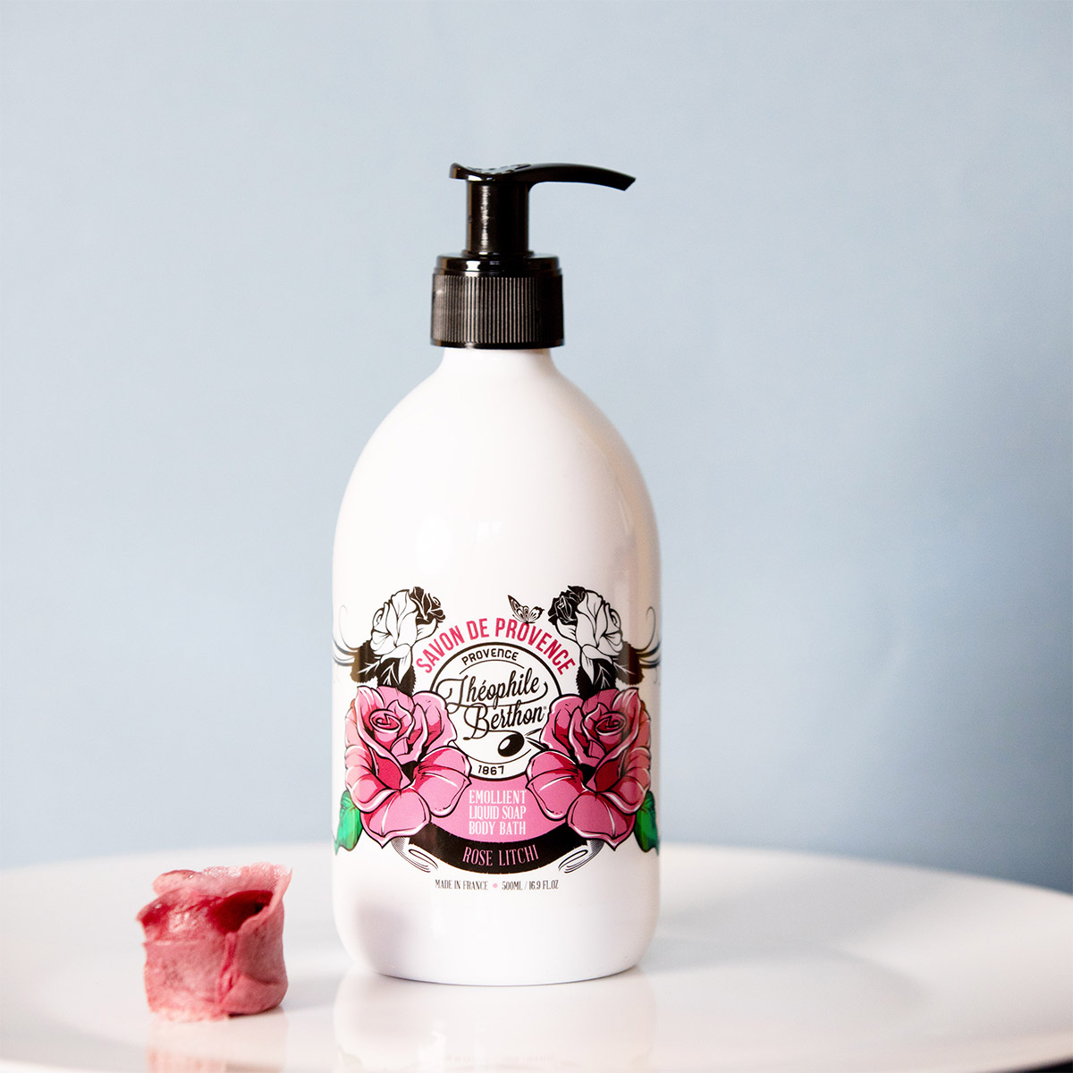 Theophile Berthon Coffrets Trousses coffret bain rose litchi sels 3 pièces