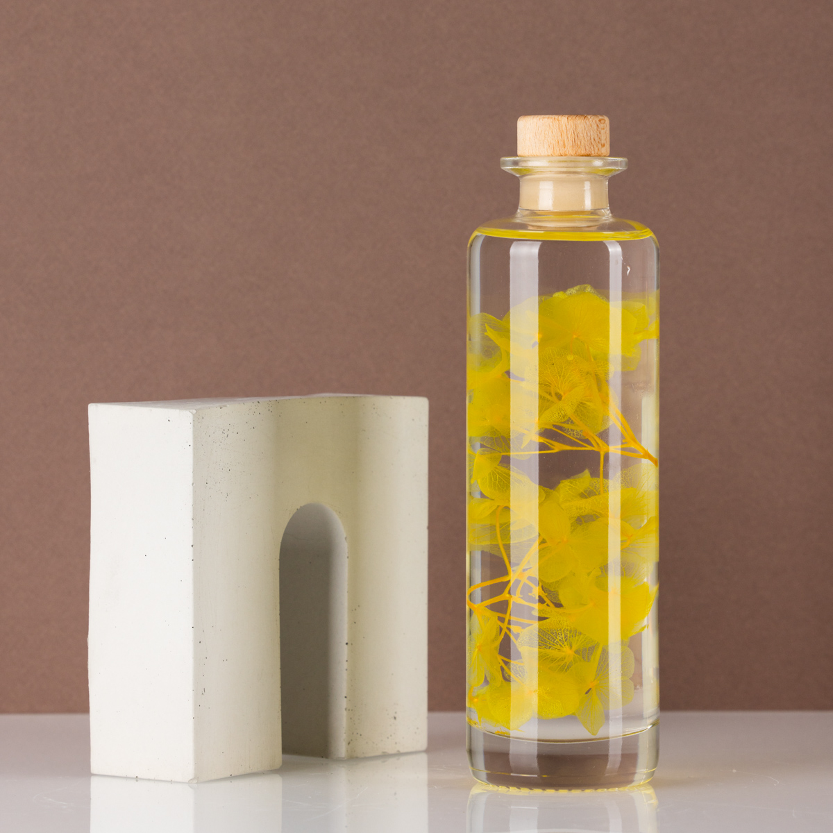 Théophile Herbarium Hortensia Jaune fleur immergée déco