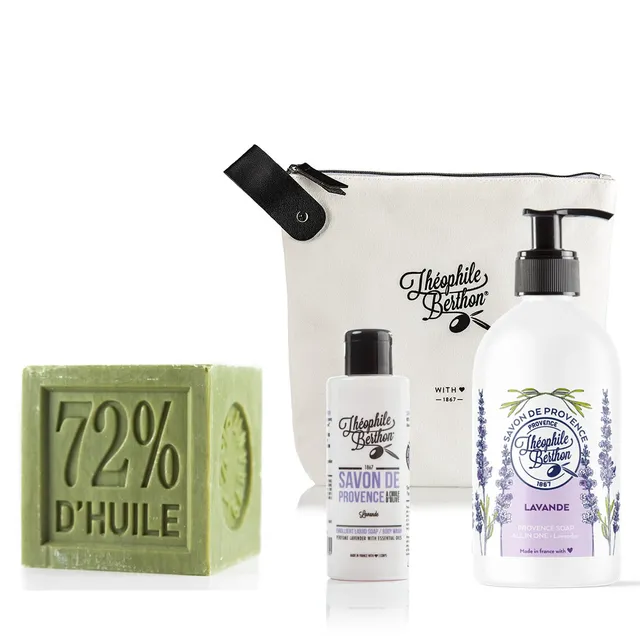 Theophile Berthon Coffrets Trousses trousse cadeau Provence lavande 3 soins