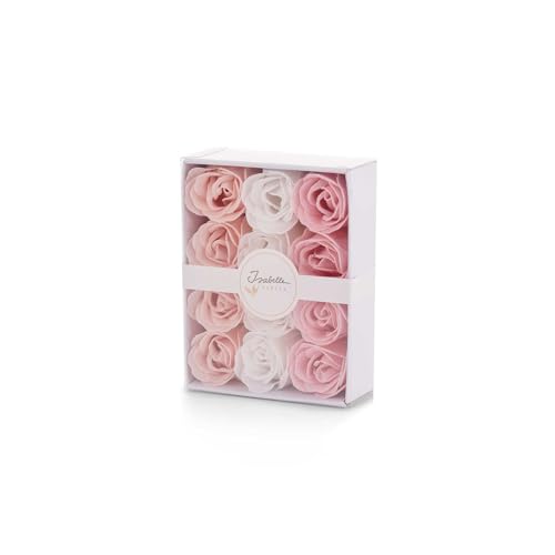 Isabelle Laurier Ladies 12 roses bain pêche rose blanc