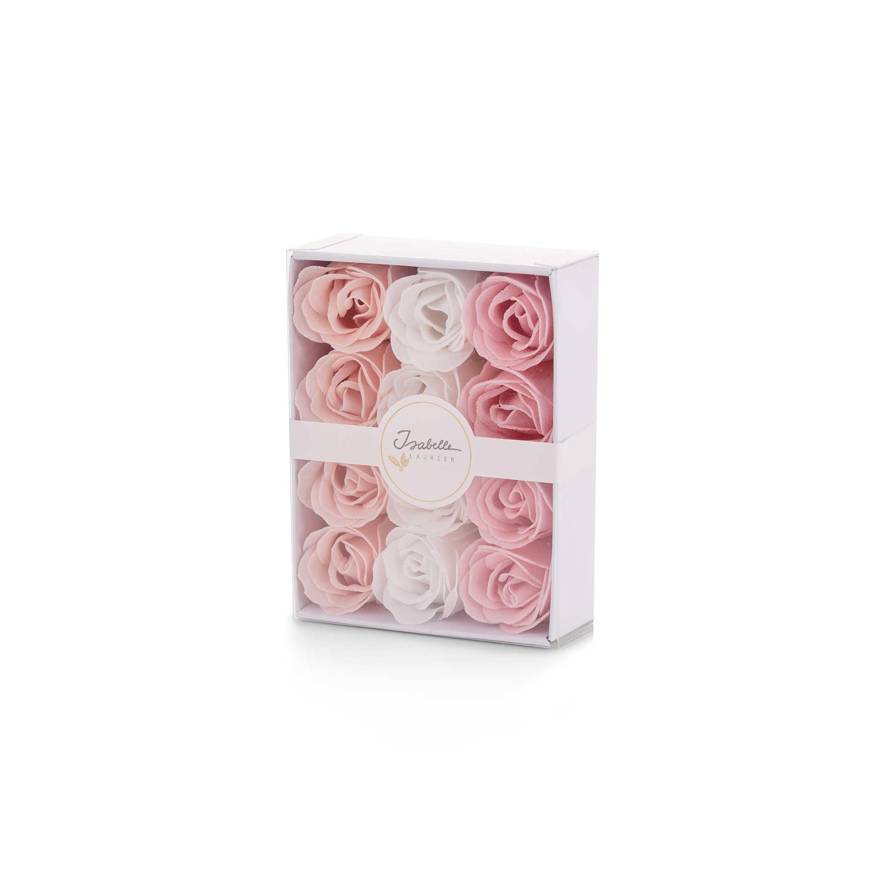 Isabelle Laurier Ladies 12 roses bain pêche rose blanc