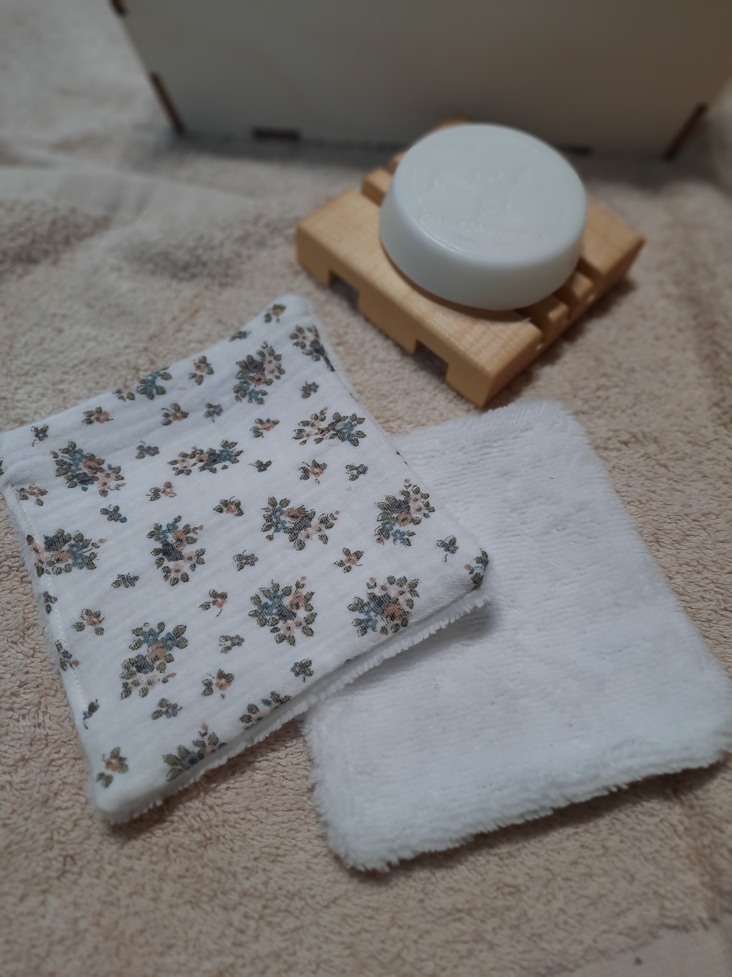 Exquises Caprines carré coton bio Souillac 10x10cm bambou