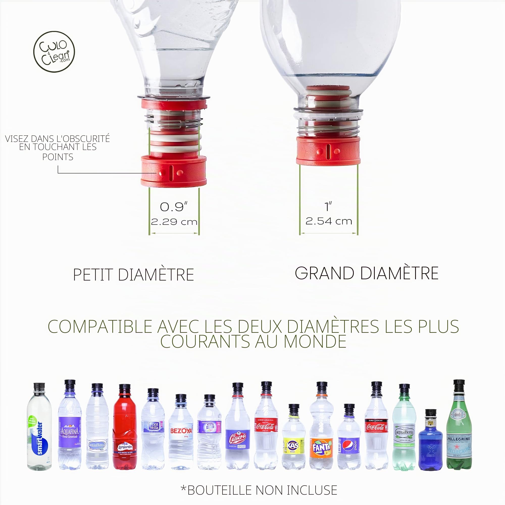 CuloClean Bidet Portable Corail Bouteille Hygiène Voyage