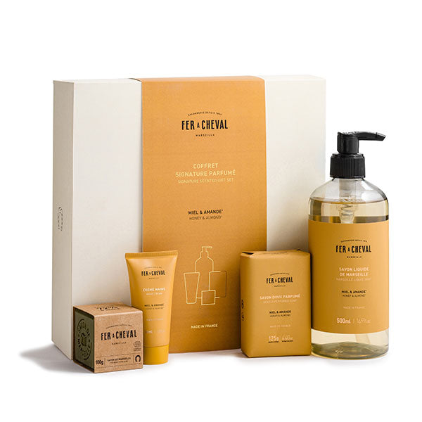 NCDSM Coffrets coffret savon Marseille miel amande 4 pièces