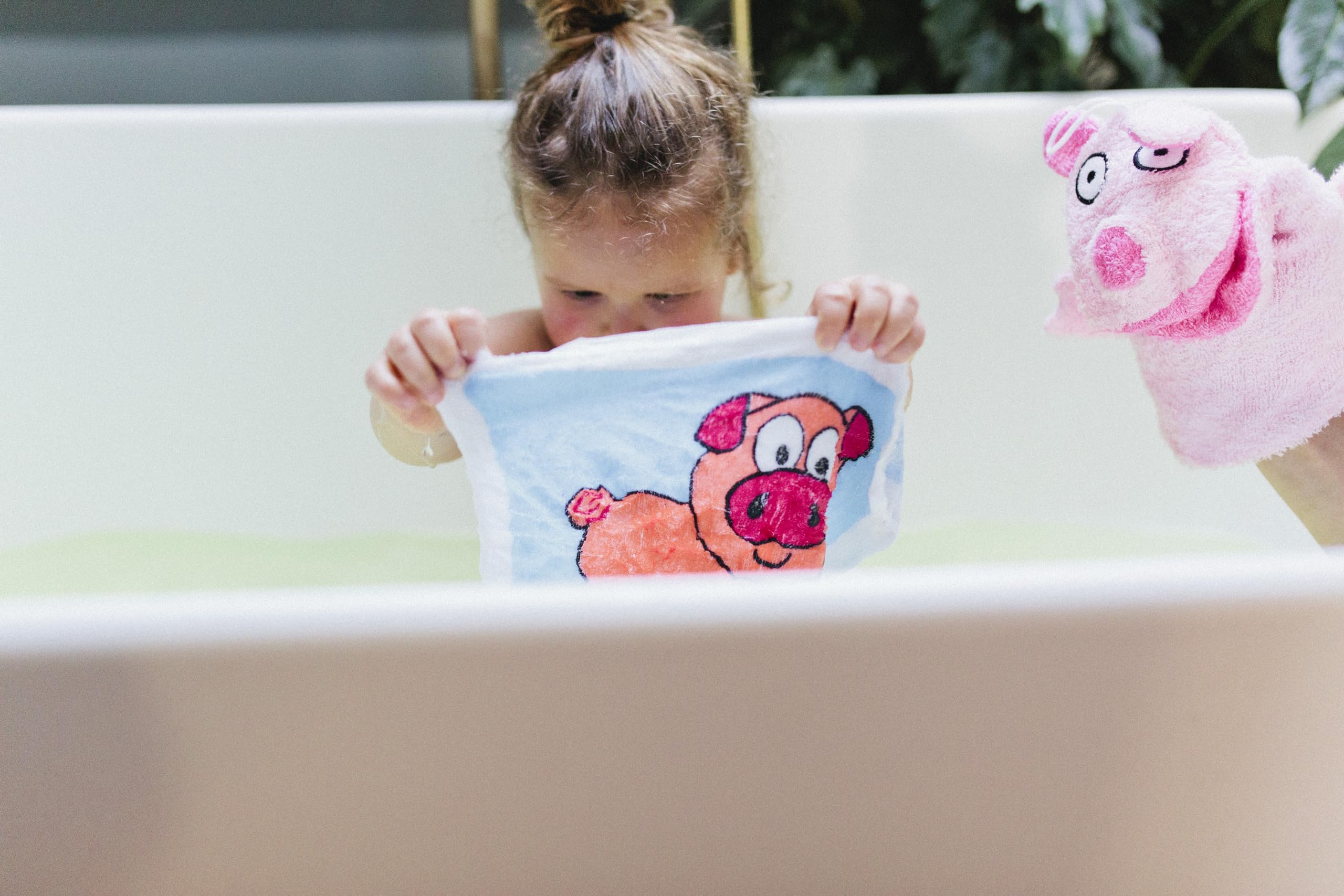 Isabelle Laurier Toddlers serviette magique cochon coton 30x30