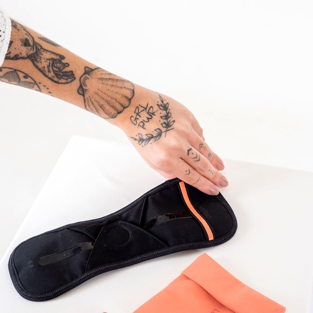 LastSwab Kit serviette hygiénique lavable 3-Pack noir