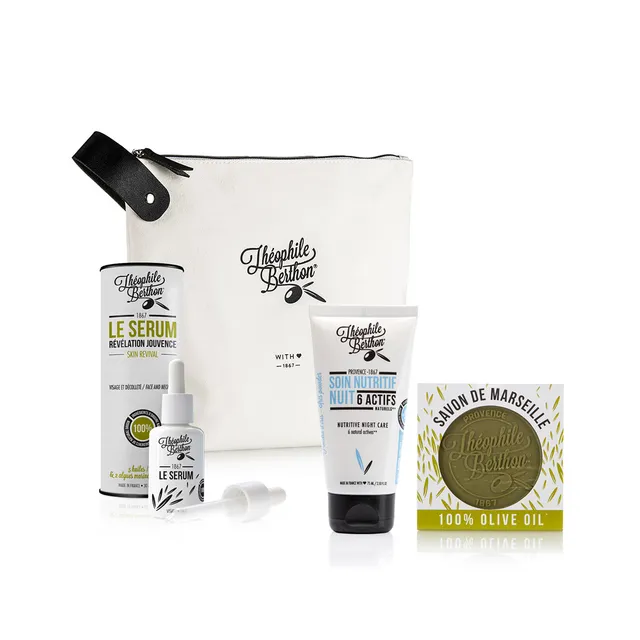 Theophile Berthon Coffrets Trousses trousse coton 2 soins visage olive