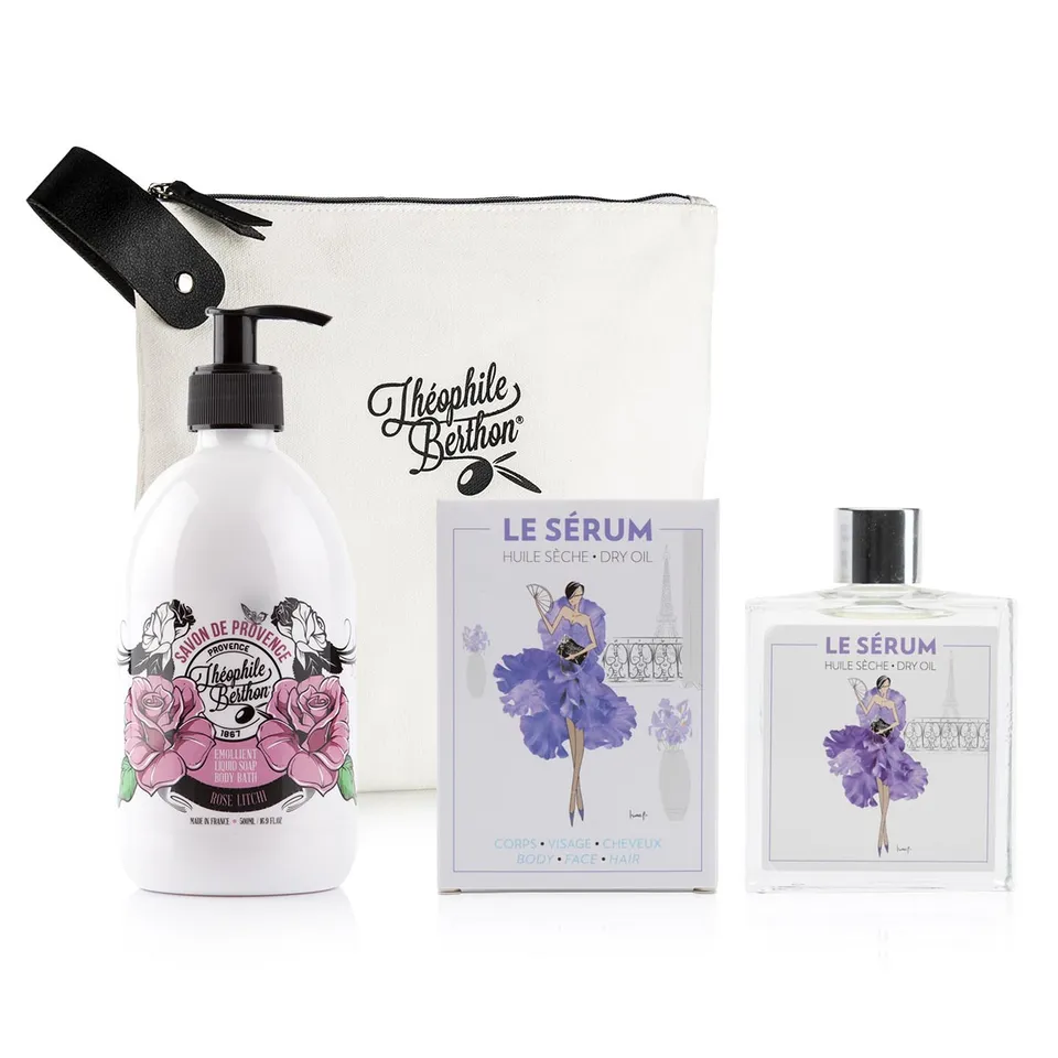 THEOPHILE BERTHON Coffrets Trousses cadeau Rose et Iris savon + huile