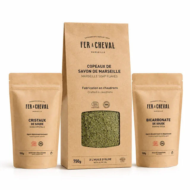 Fer à Cheval Kit DIY Lessive Maison copeaux Marseille 365 jours