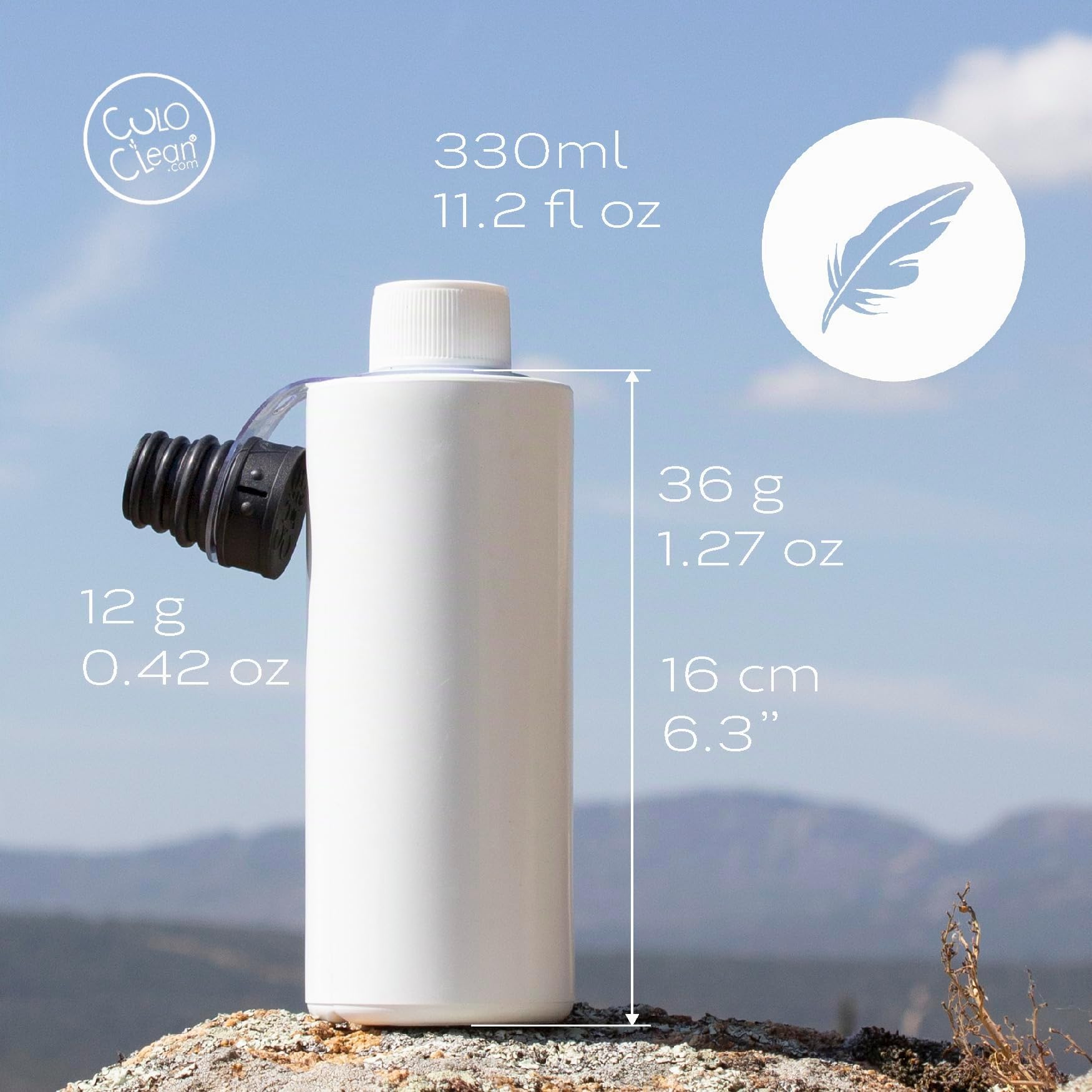 CuloClean Bidet portable + Bouteille 330ml lot de 2