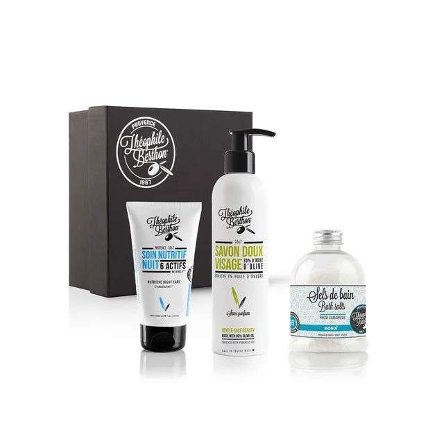 Theophile Berthon Coffret Fleur de Tiaré Nuit Visage Sels Monoï