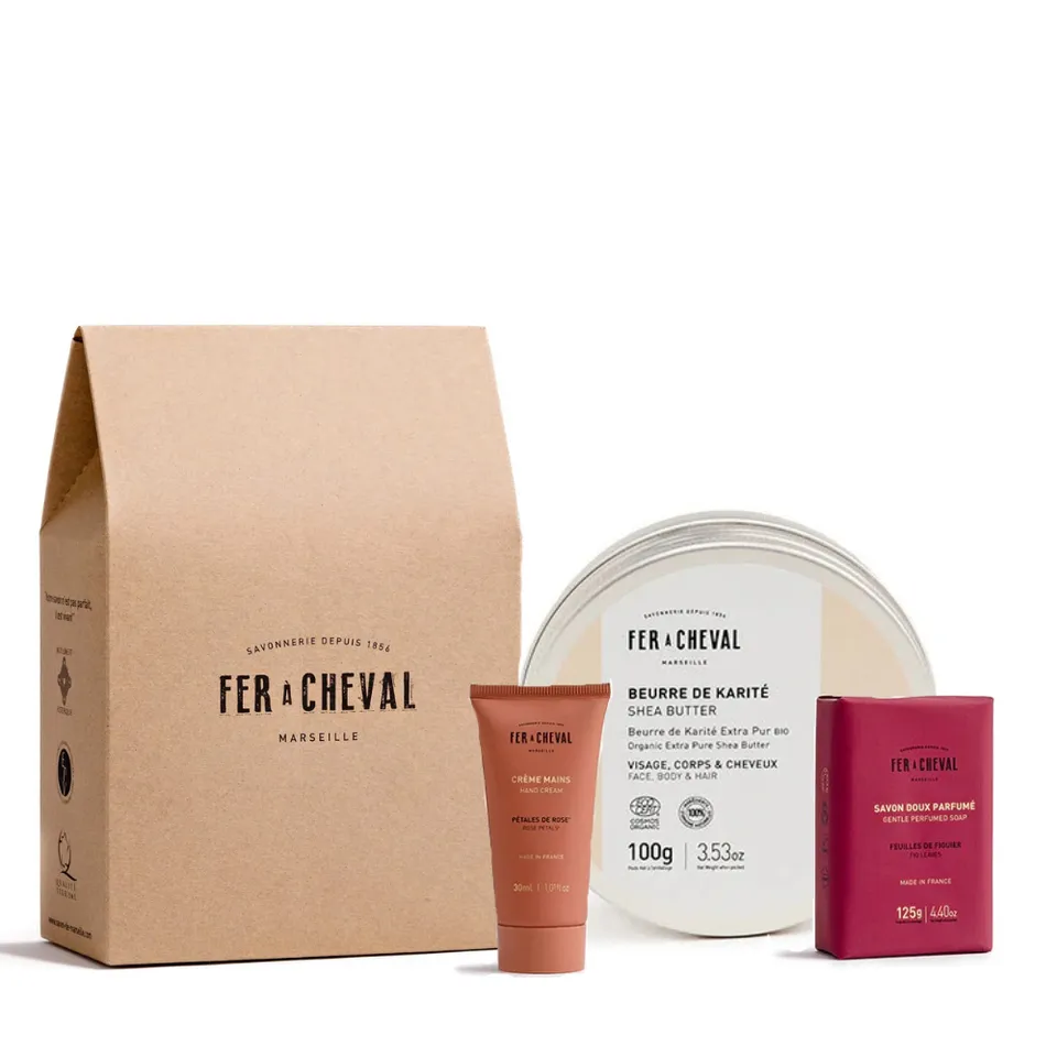 Fer à Cheval Cadeau Peau Douce coffret savon karité crème main