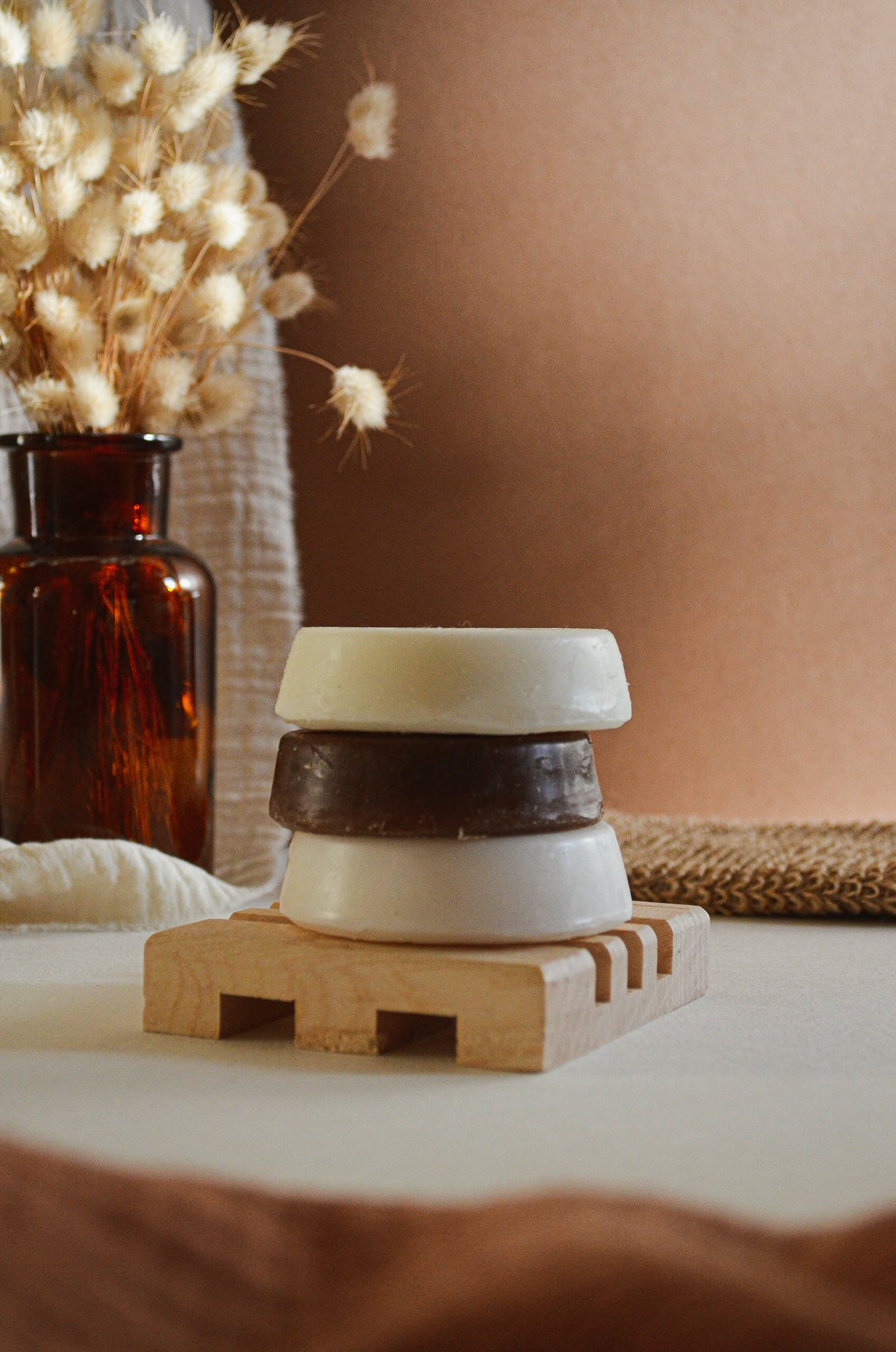 Exquises Caprines Coffret Boite 3 savons exfoliant 3x80g nature