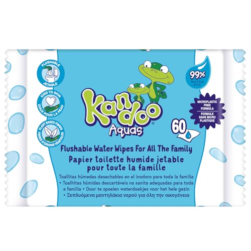 Kandoo Aquas lingettes toilette 99% eau 60 unités