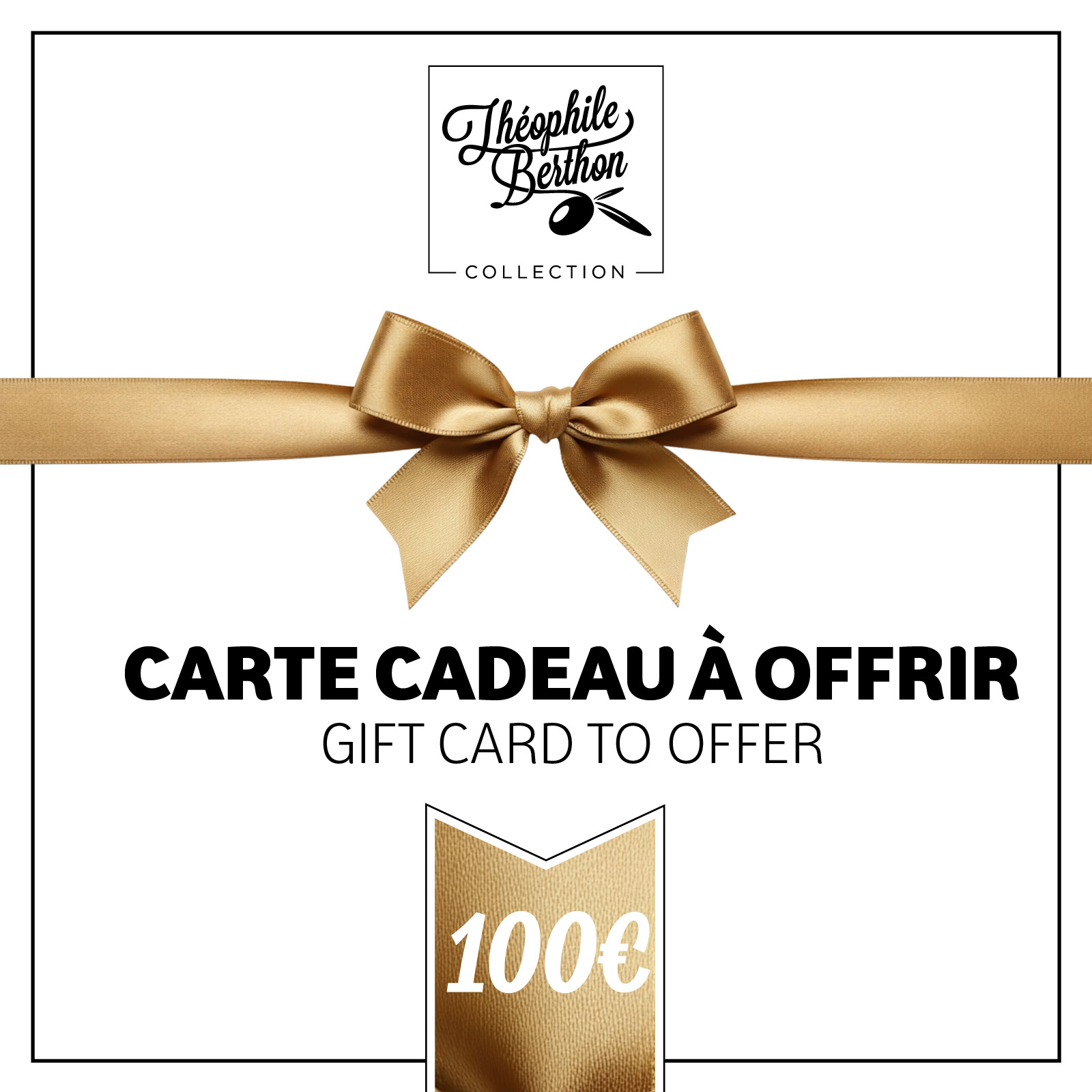 Théophile Berthon Bon cadeau carte cadeau 100€ e-shop