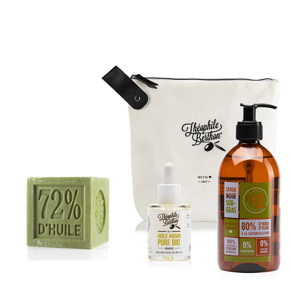 Théophile Berthon Trousse coffret 3 soins corps visage naturels