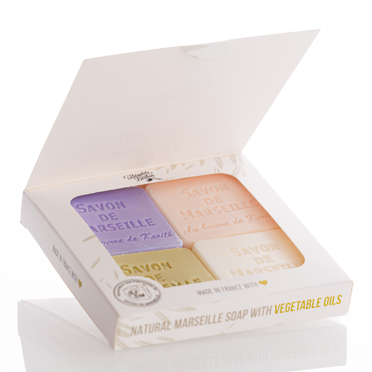 Théophile Berthon Coffrets Trousses écrin 4 savonnettes 50g karité