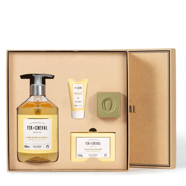 NCDSM Coffrets coffret gourmandise savon olive miel amande 4 pcs