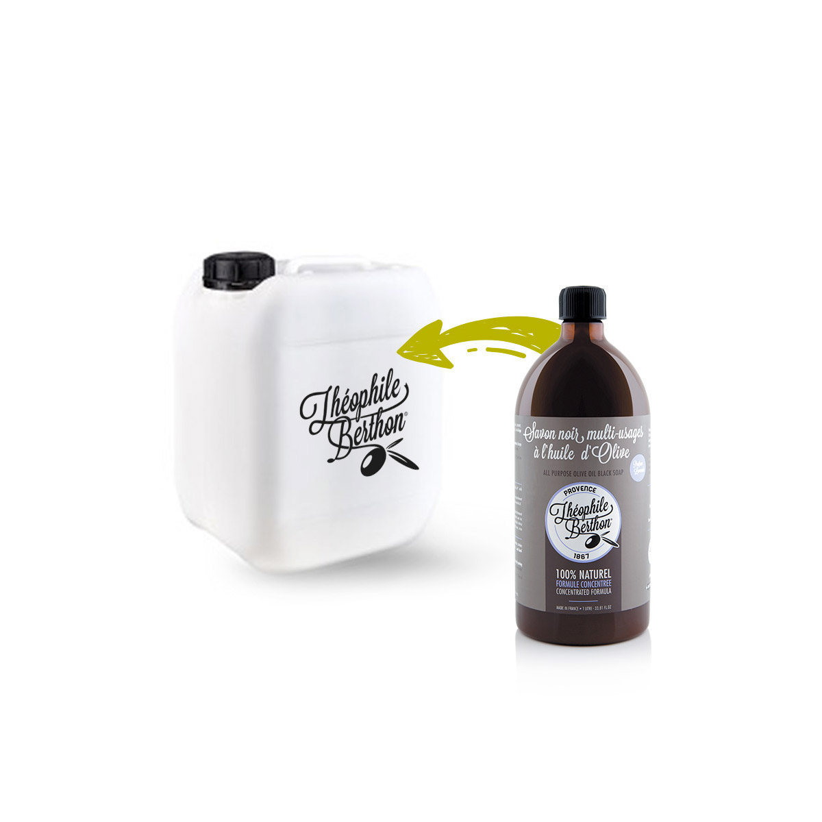 Théophile Berthon Savon Noir liquide lavande 5L multi-usages