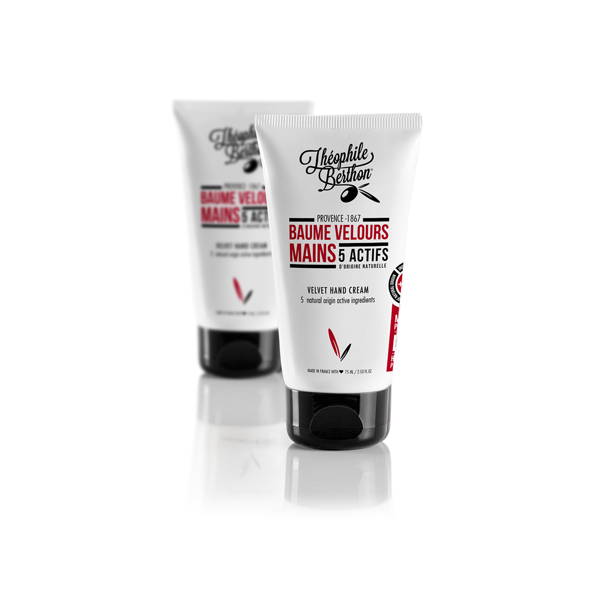 Théophile Berthon Baume Velours Mains et Ongles 75ml amande rouge