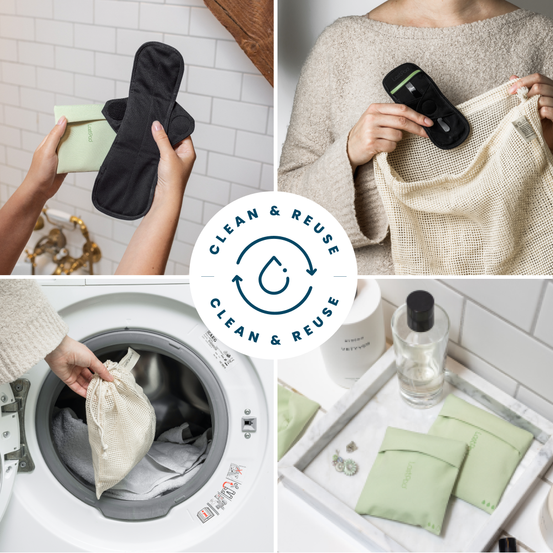 LastSwab LastPad serviette hygiénique lavable noire taille M