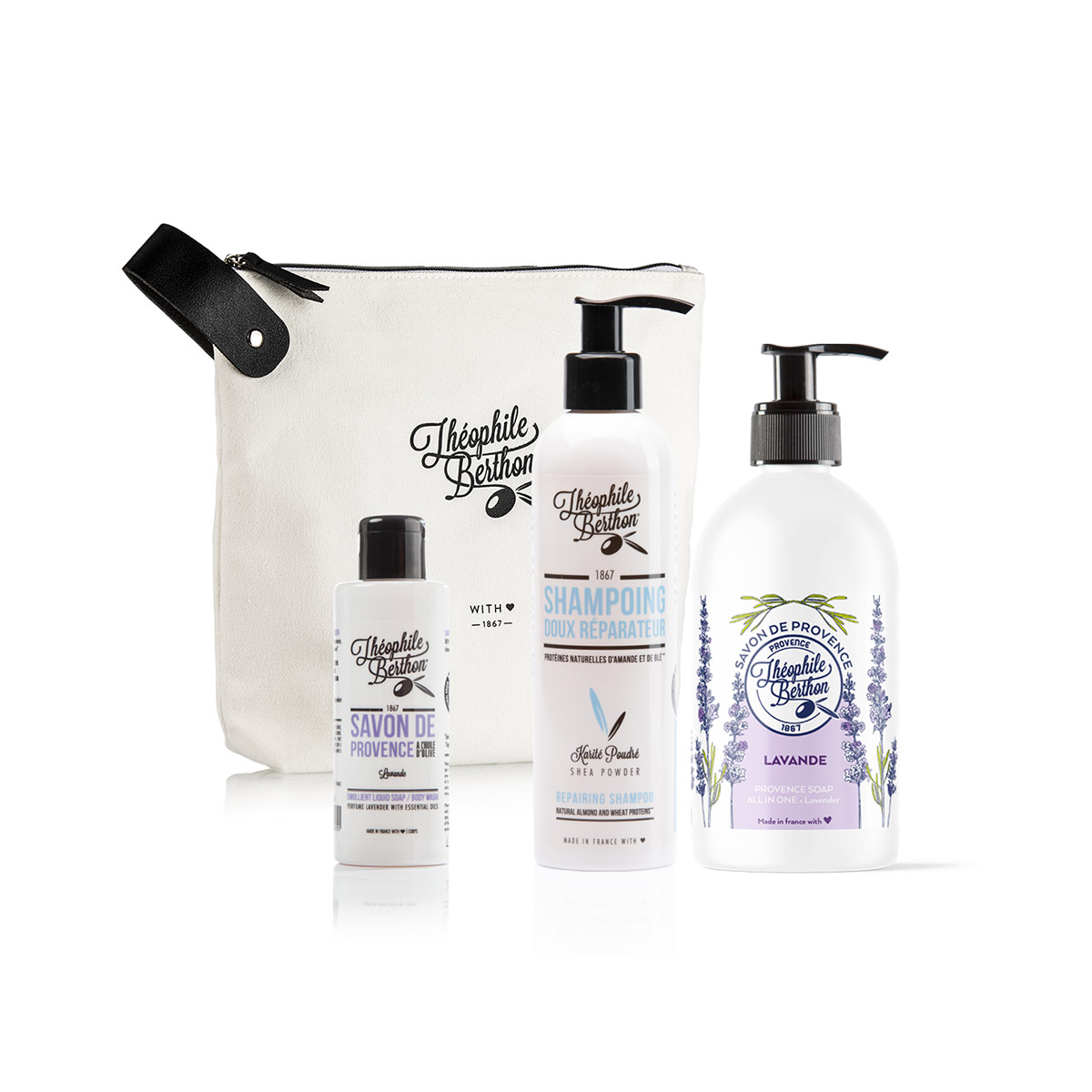 Théophile Berthon Coffrets Trousses Lavande trousse shampoing savons 3 soins