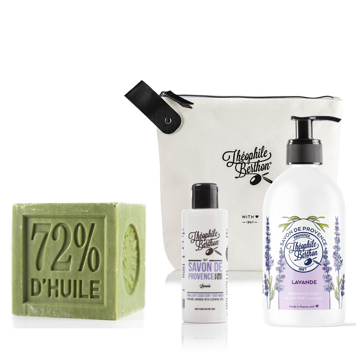Theophile Berthon Coffrets Trousses trousse cadeau Provence lavande 3 soins