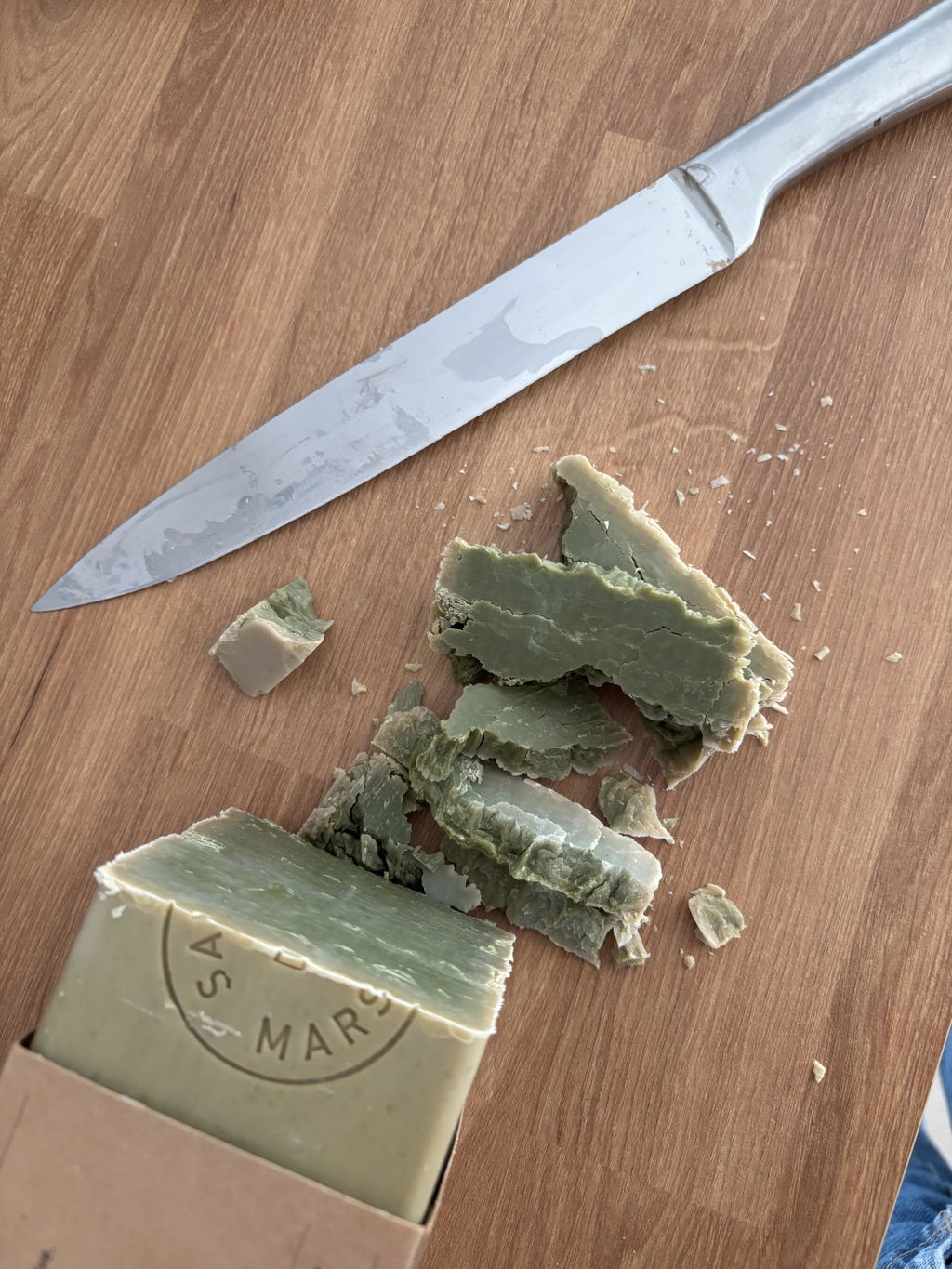 NCDSM Barres Pur Olive savon Marseille barre 1kg tranchée