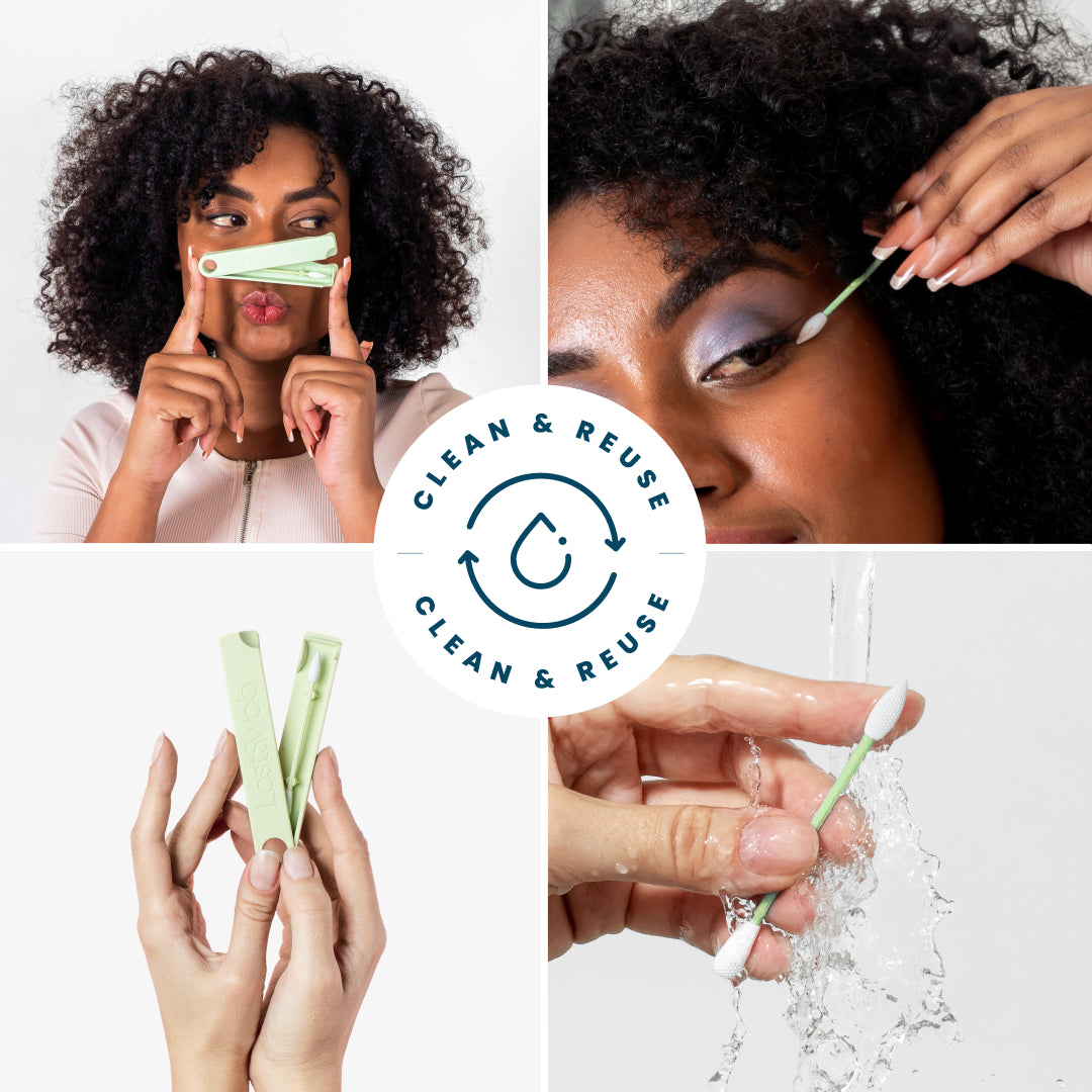 LastSwab PRO coton-tige réutilisable beauté noire double embout