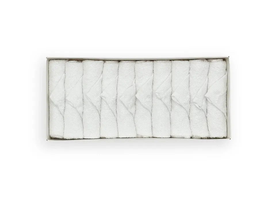 Oshibori Concept Échantillons plateau 10 serviettes sèches